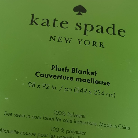 Kate Spade Plush Blanket - Picture 5 of 5